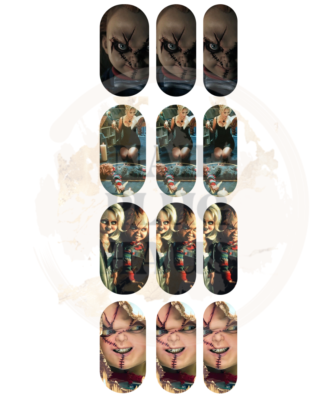 Chucky Nail Decals