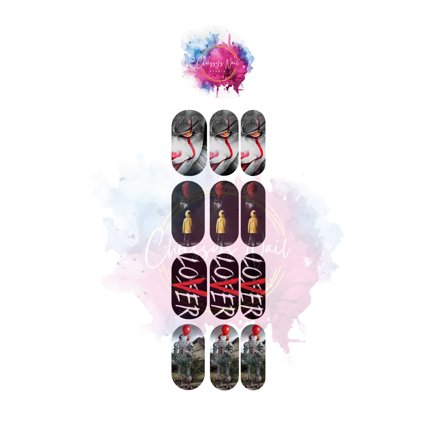 Pennywise Nail Decals