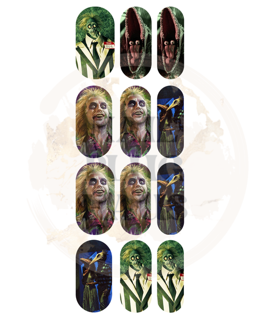 Beetlejuice Nail Decals