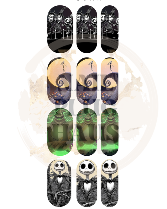 Jack & Oogie Nail Decals