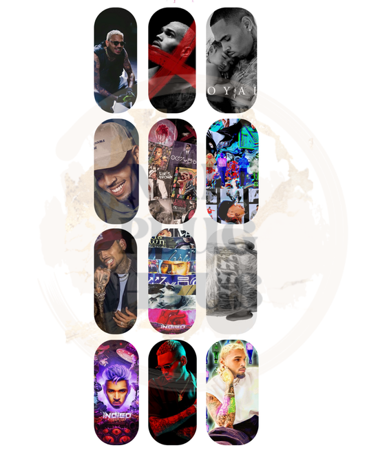 Chris Brown Nail Decals