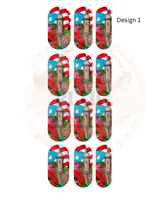 PuertoRico Nail Decals