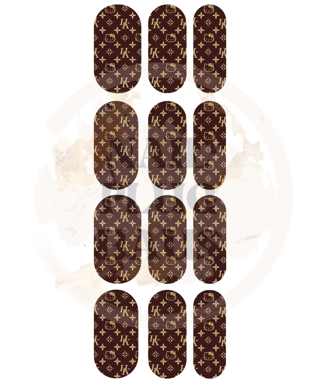 Hello Kitty Brown Nail Decals