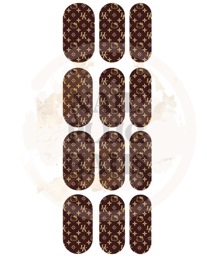 Hello Kitty Brown Nail Decals