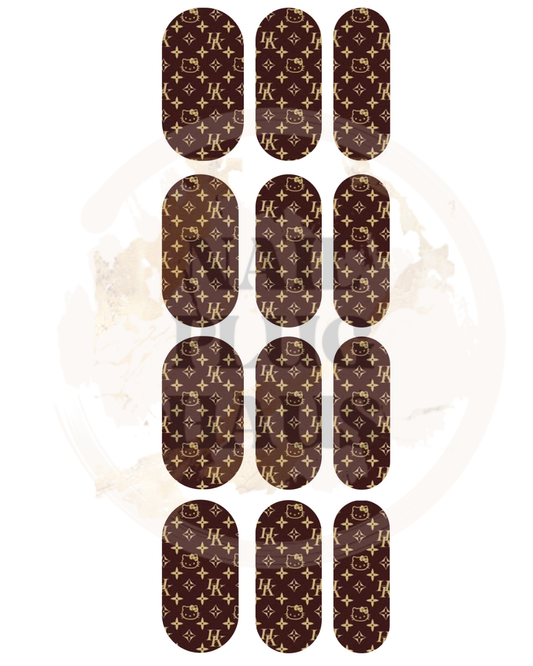 Hello Kitty Brown Nail Decals