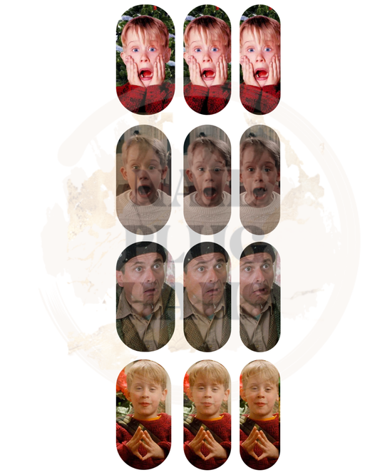 Home Alone Nail Decals