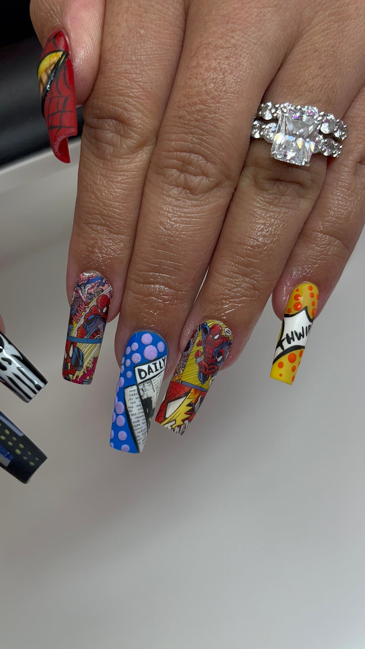 SPIDERMAN COMIC NAIL DECALS
