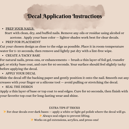 Tan Plaid Nail Decals