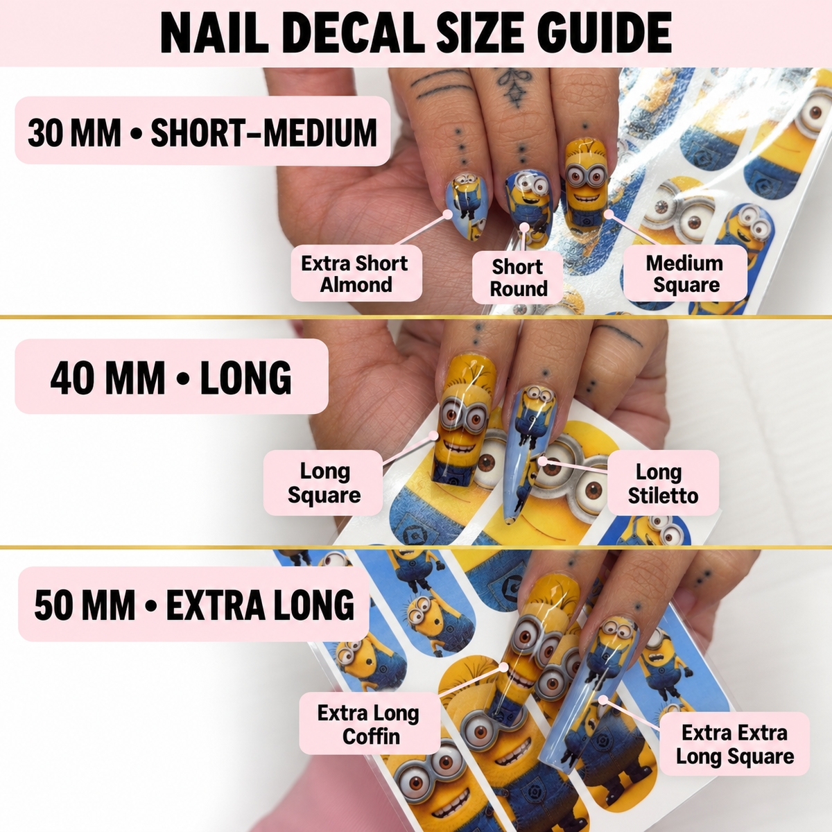 Jack & Oogie Nail Decals