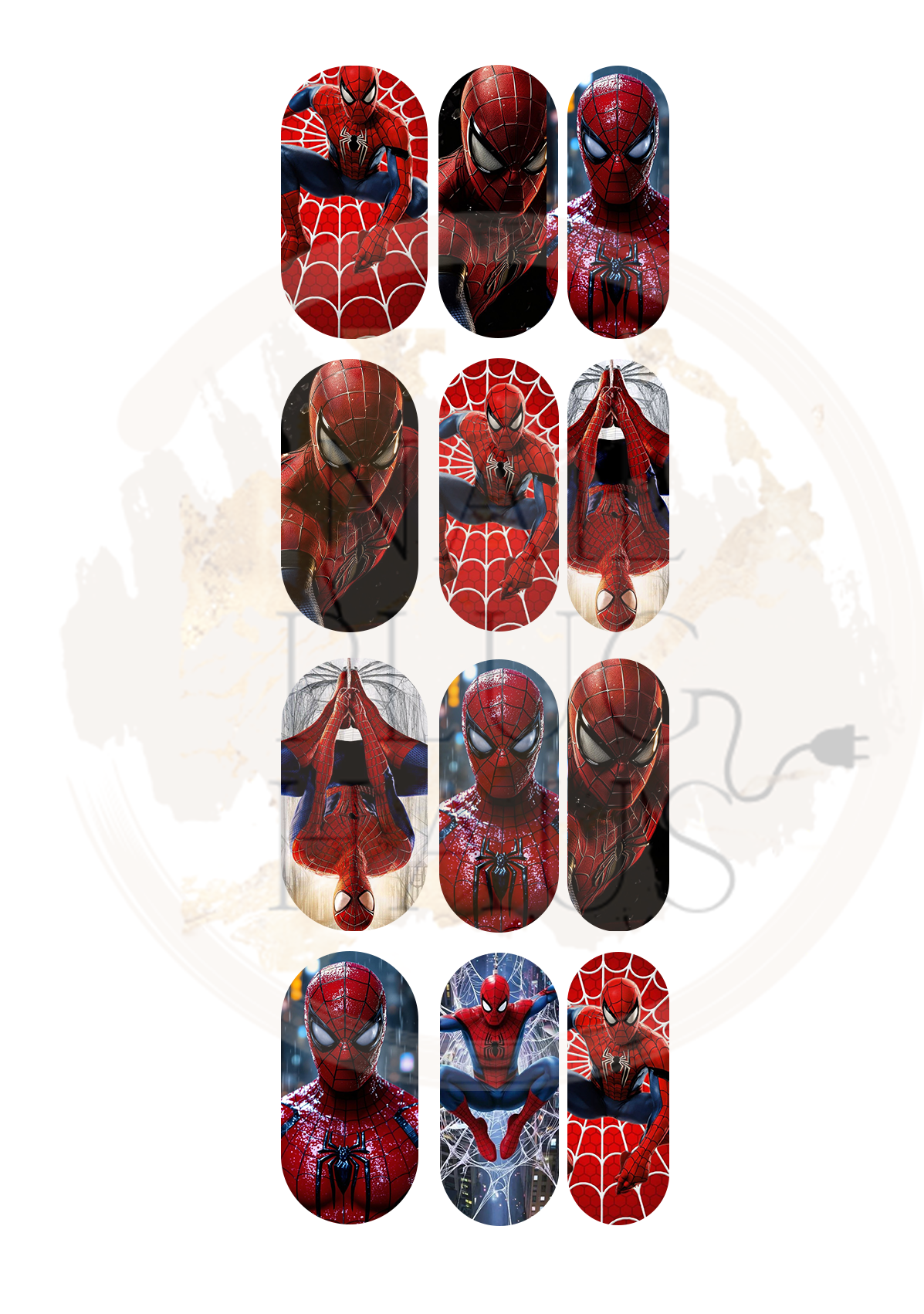 SPIDERMAN NAIL DECALS