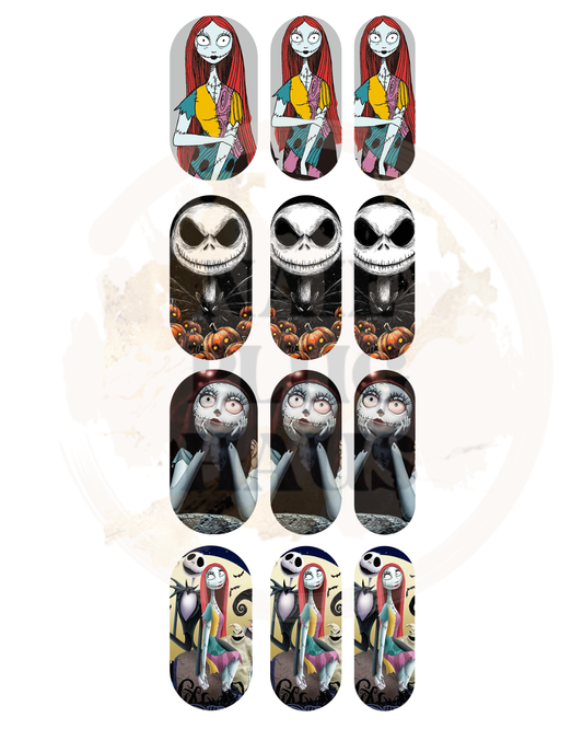 Jack & Sally Nail Decals